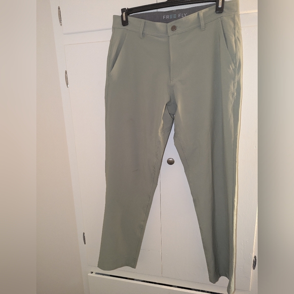 Free Fly Apparel Men's Sage Green Dress Pants - Picture 1 of 3